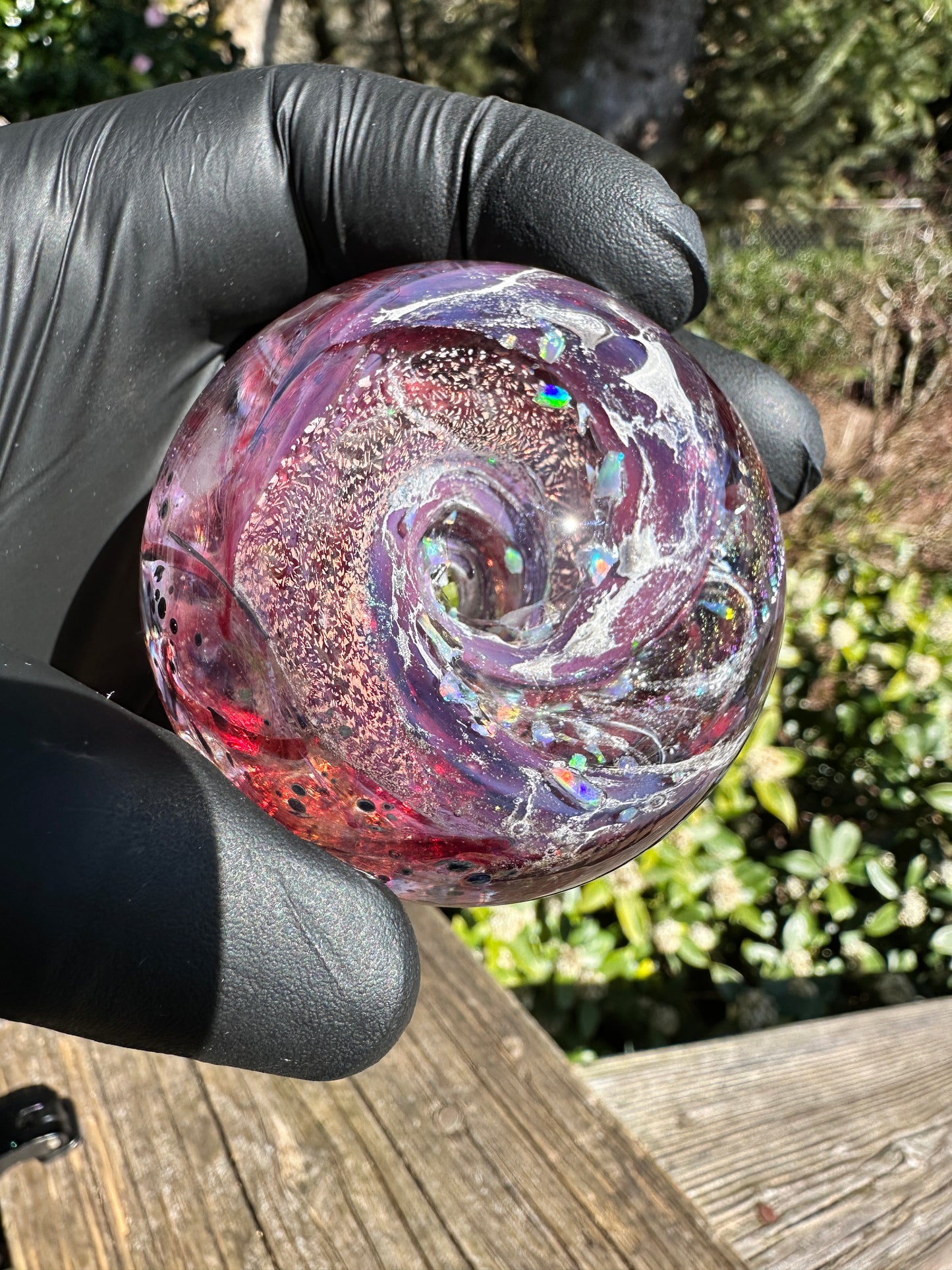 2.6" uv infinity orb / crushed opal