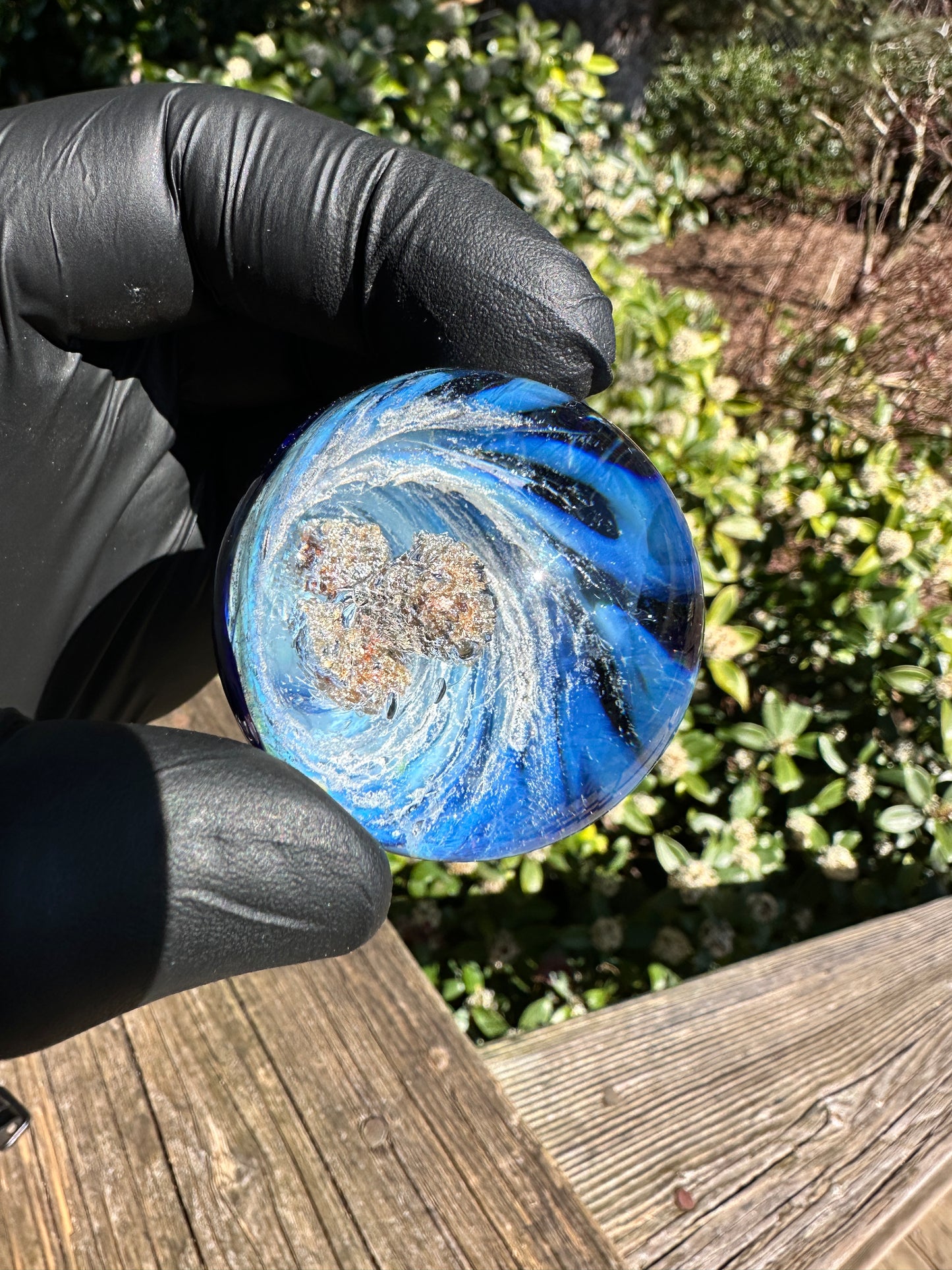 1.9" UV vortex orb with peridot