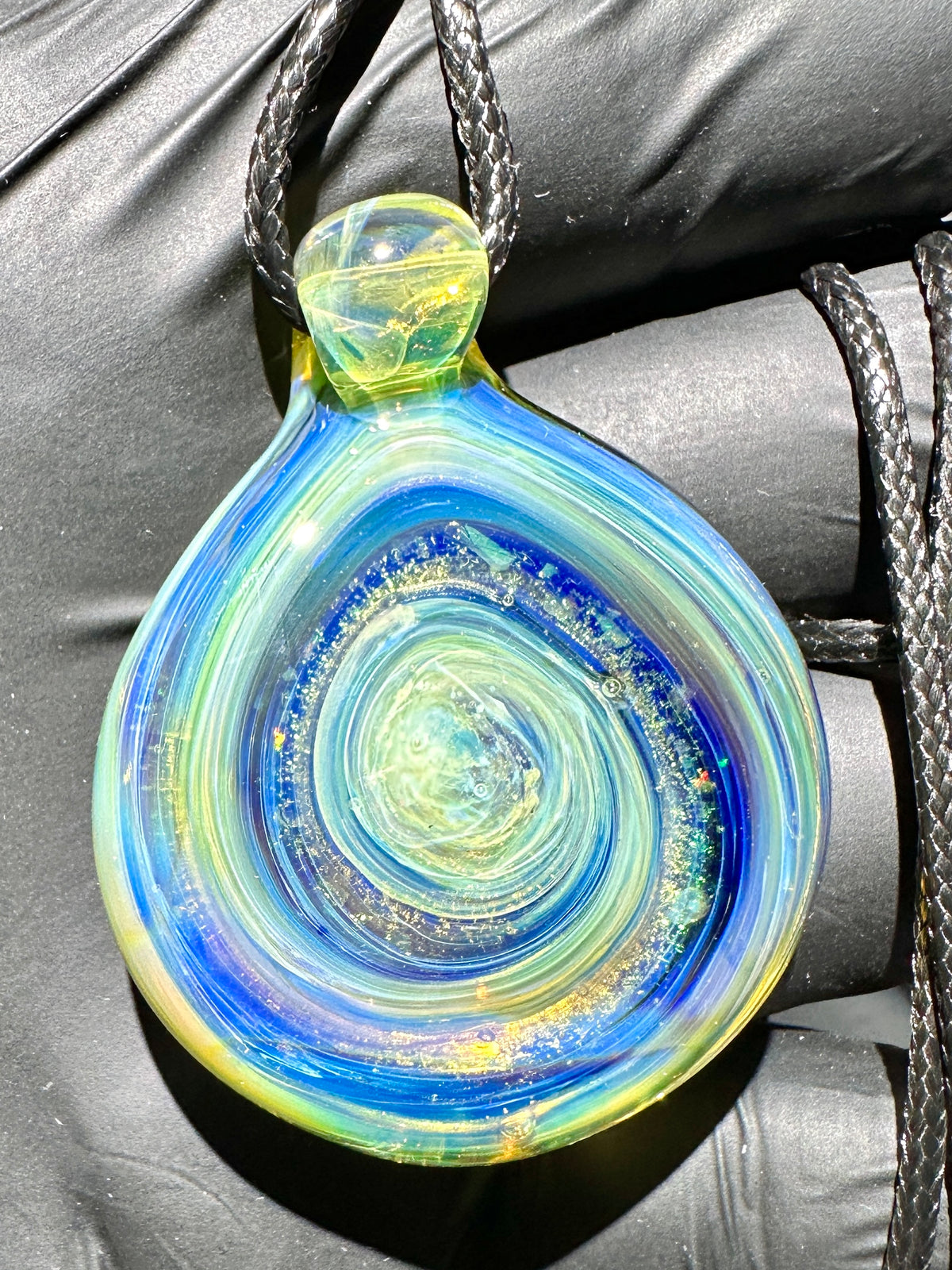 Galaxy Pendant - Green, Opal, Dichro