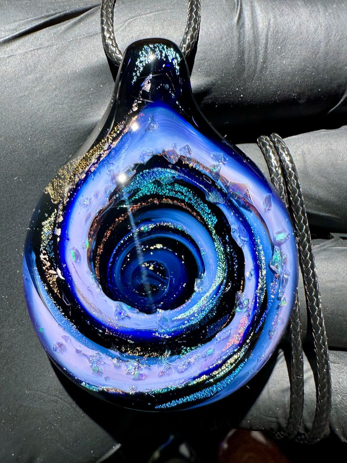 Galaxy Pendant - Pink/Blue, Opal, Dichro