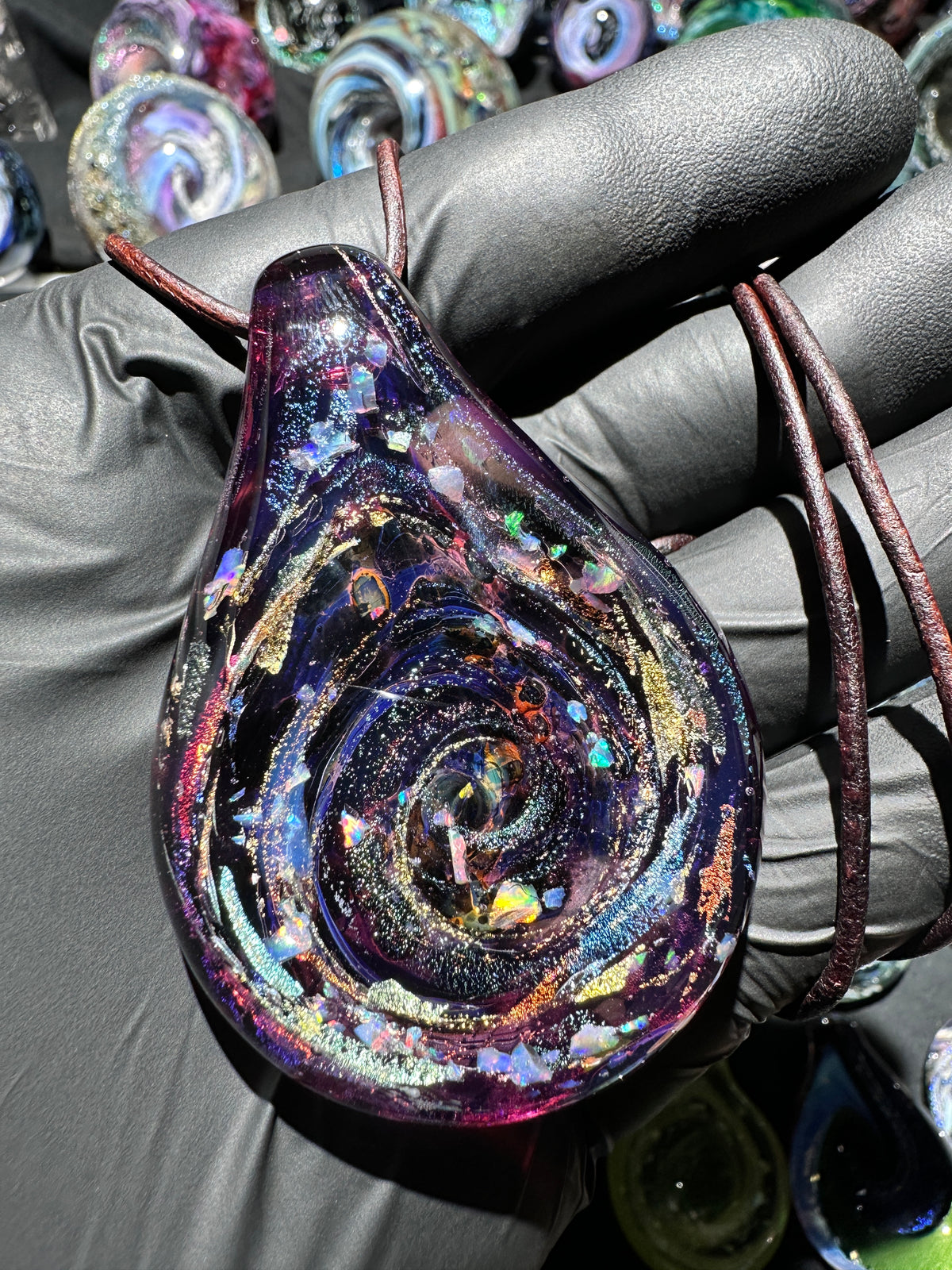 Galaxy Pendant - Purple/Multi, Opal, Dichro