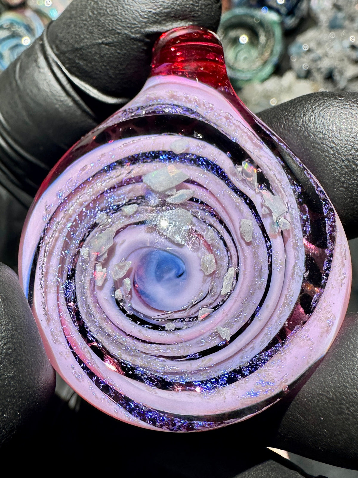 Galaxy Pendant - Pink, Opal, Dichro