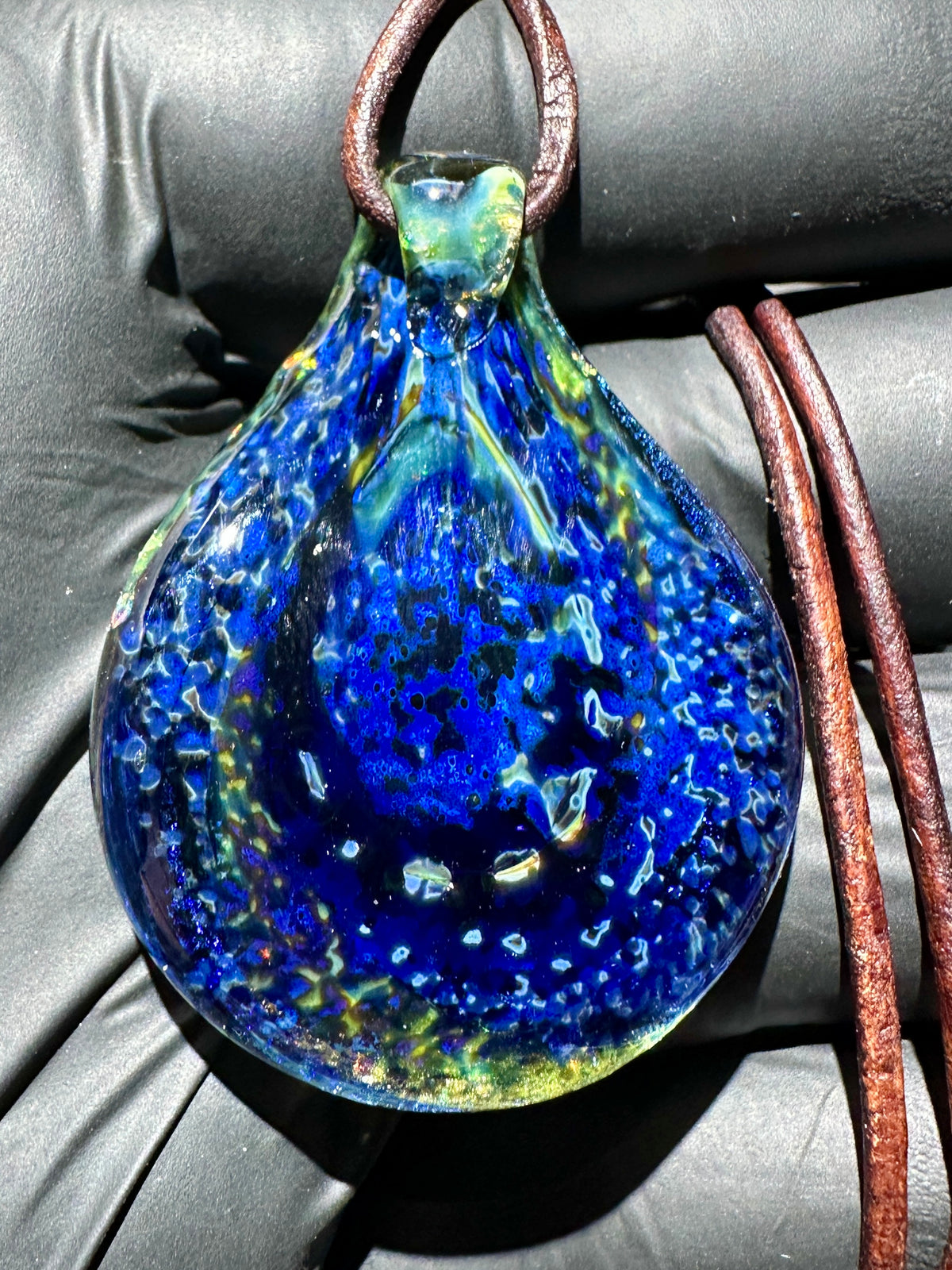 Galaxy Pendant - Green/Blue, Opal, Dichro, UV