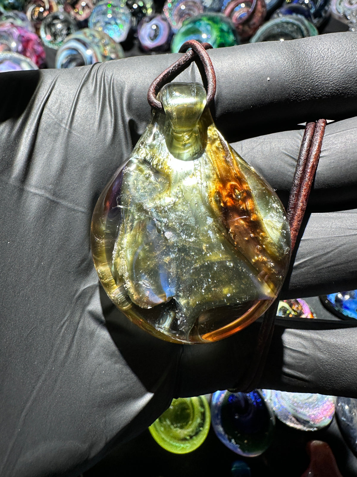 Nebula Pendant - Amber/Gold/Pink, Opal