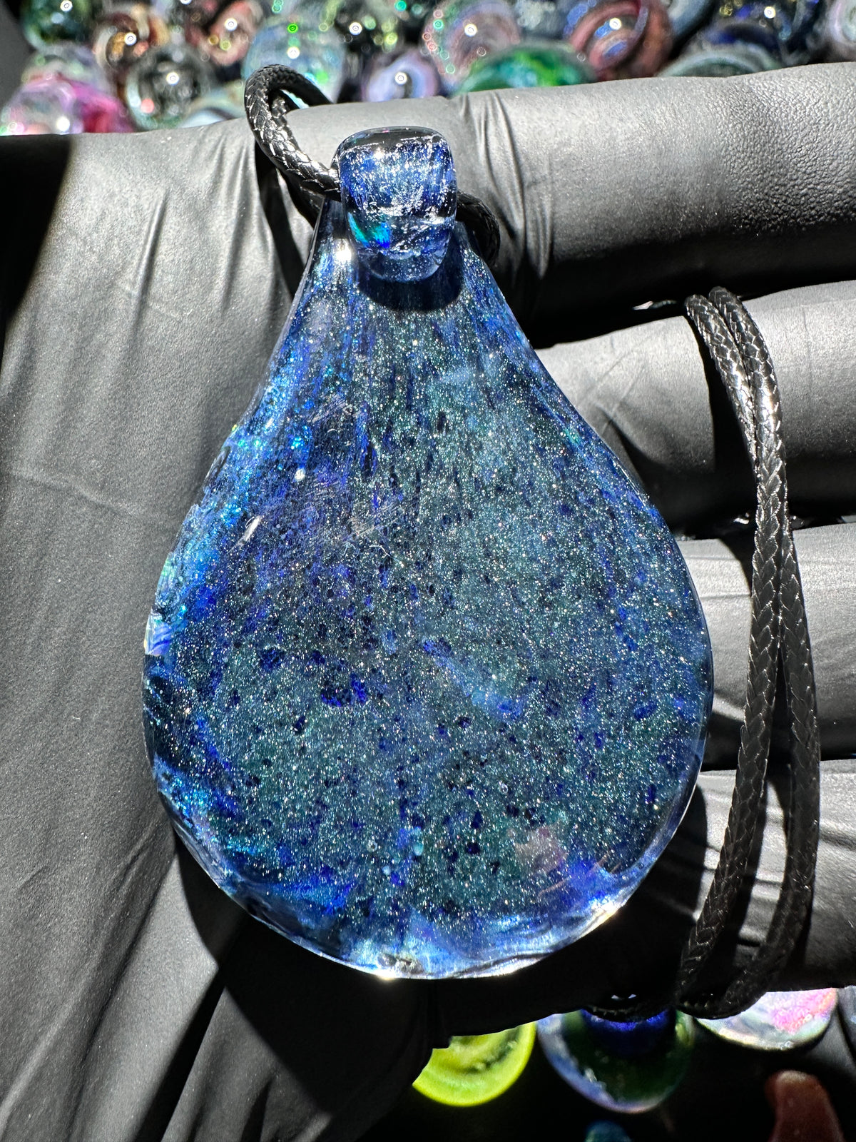 Galaxy Pendant - Blue/Green/Purple, Opal, Dichro