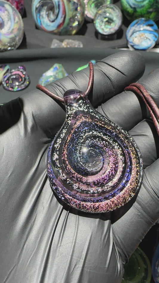Galaxy Pendant - Light Purple, Dichro
